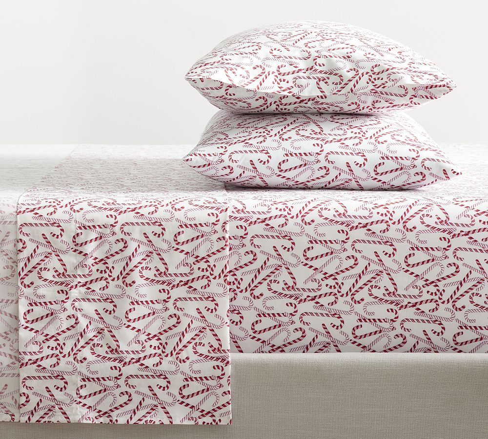 Candy Canes Percale Sheet Set