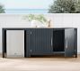 Indio Metal Outdoor Kitchen Convertable Refrigerator &amp; Double Door Cabinet (88&quot;)