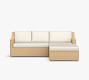 Hampton All-Weather Wicker 2-Piece Loveseat Chaise Sectional