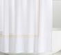 Pearl Embroidered Organic Shower Curtain