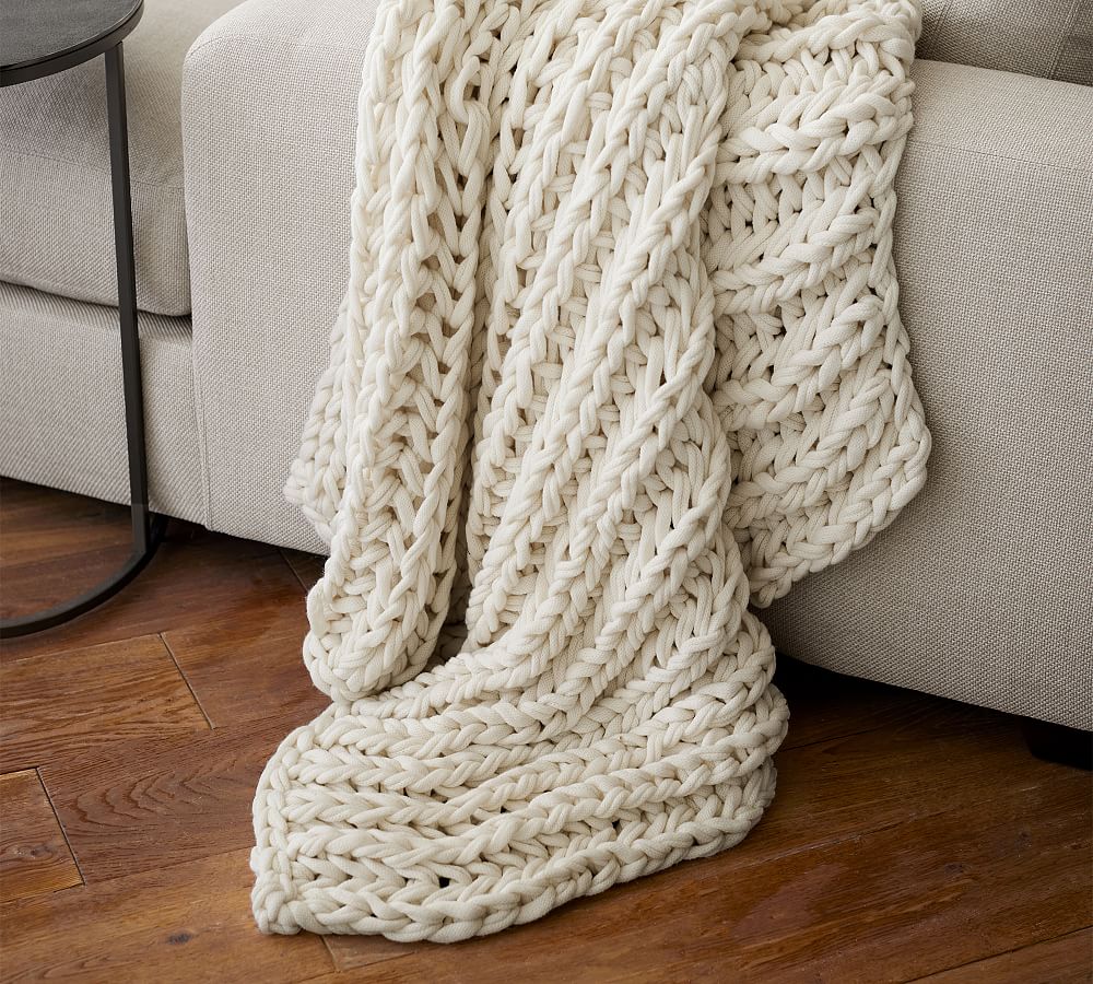 Pottery barn best sale colossal handknit throw