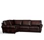 Turner Roll Arm Leather 3-Piece Sectional (114&quot;)