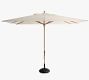 10' Rectangular Outdoor Patio Umbrella &ndash; Teak Frame&#8203;