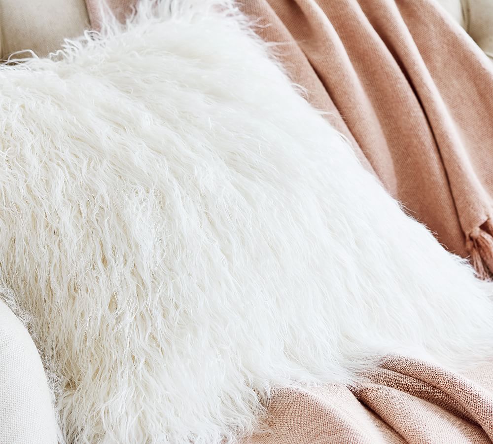 Pottery barn 2025 fur pillow covers