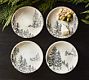 Rustic Forest Stoneware Appetizer Plates - Set of 4