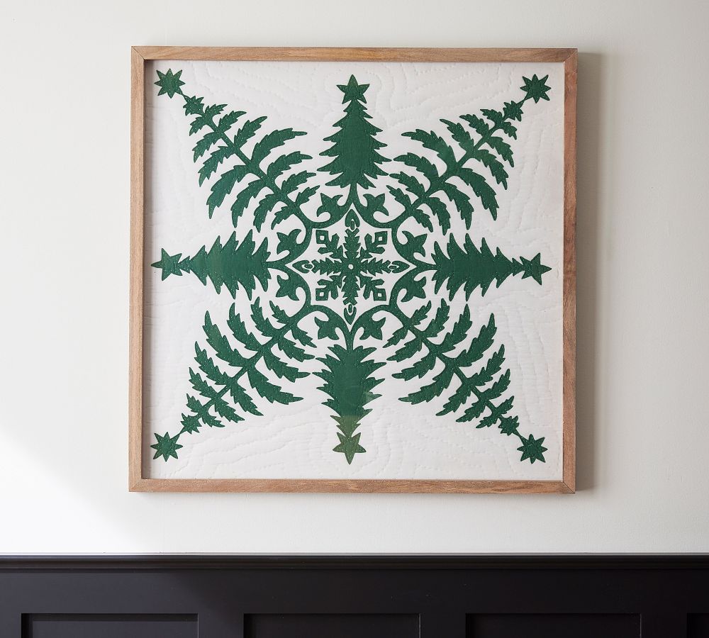 Eve Framed Snowflake Quilt Pottery Barn