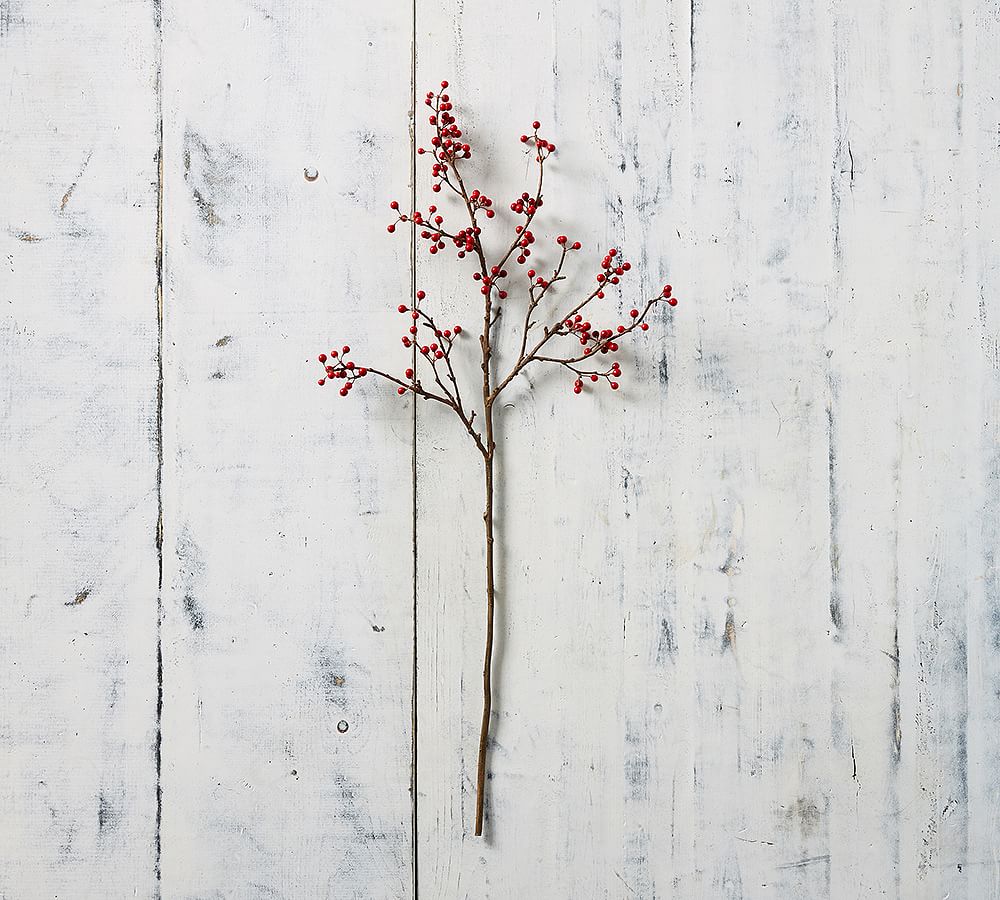 Faux Berry Branches - Red