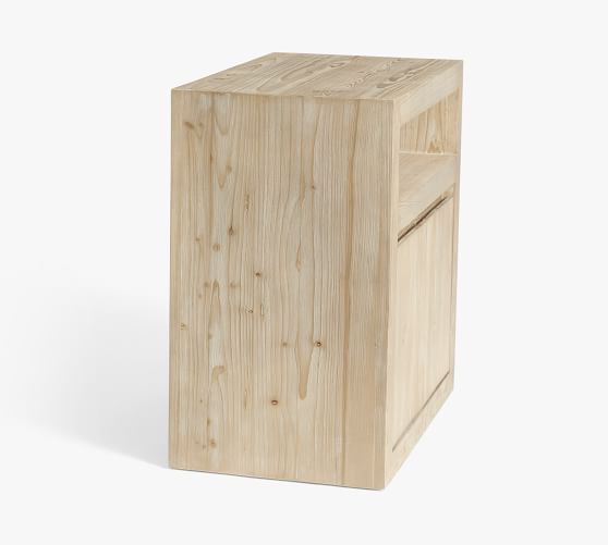 Wood block deals nightstand