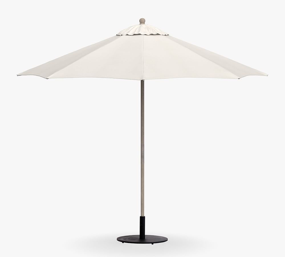 9' Round Outdoor Patio Umbrella &ndash; Eucalyptus Tilt Frame&#8203;