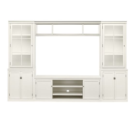Logan 6Piece Entertainment Center (110" 62") Pottery Barn