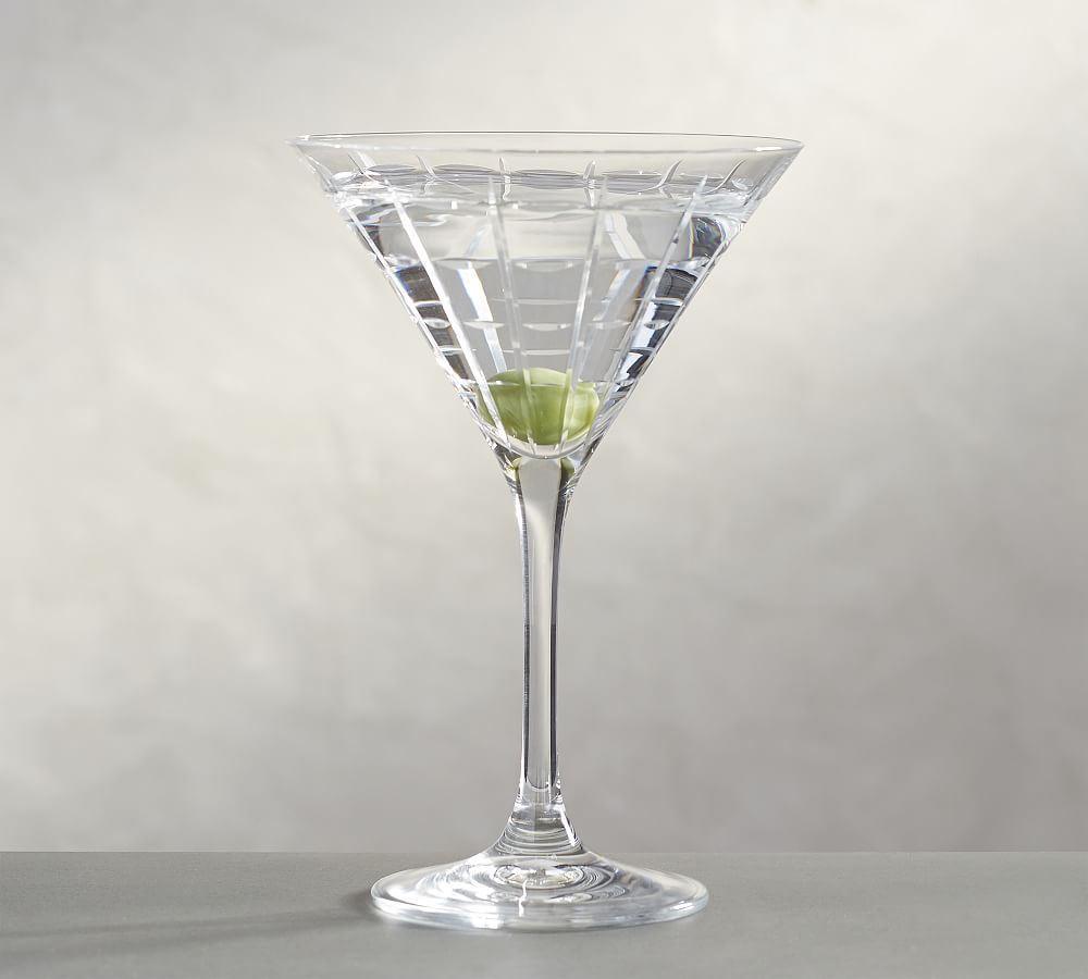 Library Hand-Cut Martini Glass