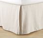 Belgian Flax Linen Bed Skirt with Side Pleats