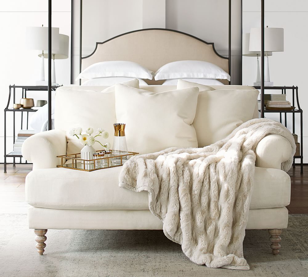 Pottery barn fur discount throw