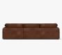 Dream Wide Arm Leather Chaise Sectional (120&quot;&ndash;130&quot;)