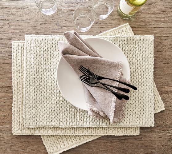 Handwoven Jute Placemats Pottery Barn