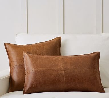Faux leather pillow cheap