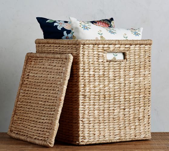 Square basket with best sale lid