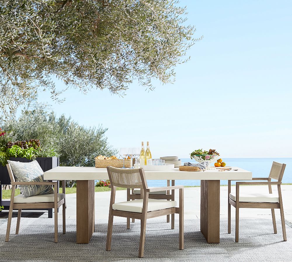 Pomona Concrete &amp; Rectangular Outdoor Dining Table