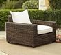 Torrey Wicker Square Arm Outdoor Lounge Chair