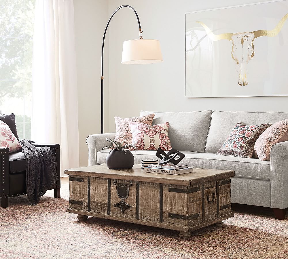 Pottery barn deals trunk coffee table