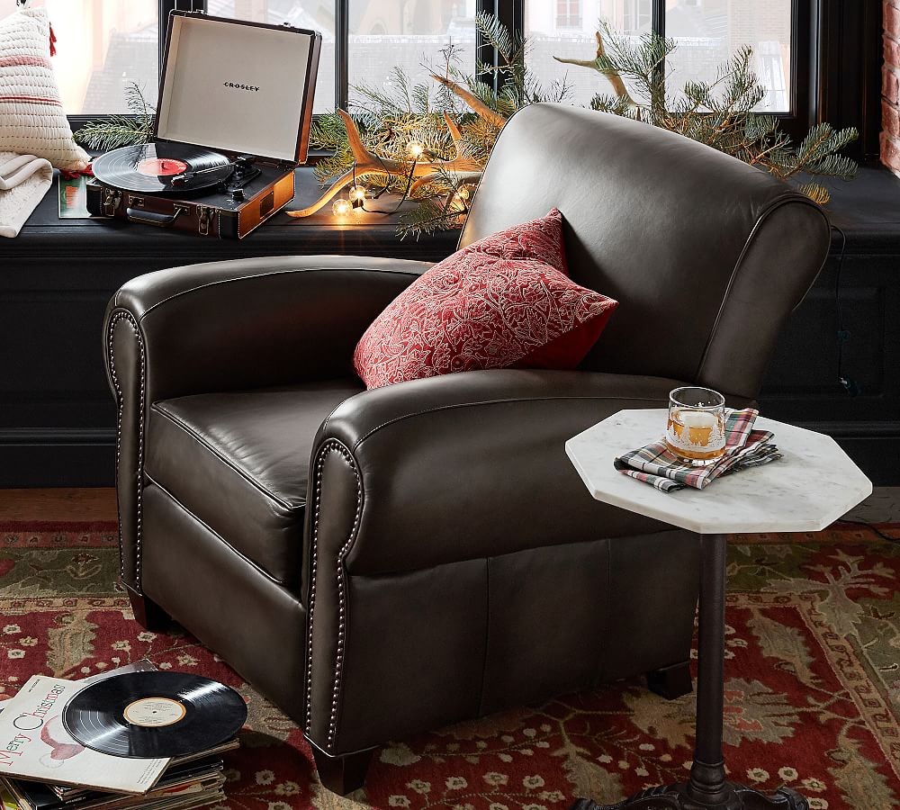 Manhattan Leather Armchair Pottery Barn