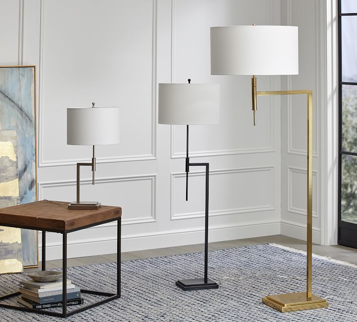 Atticus metal store floor lamp