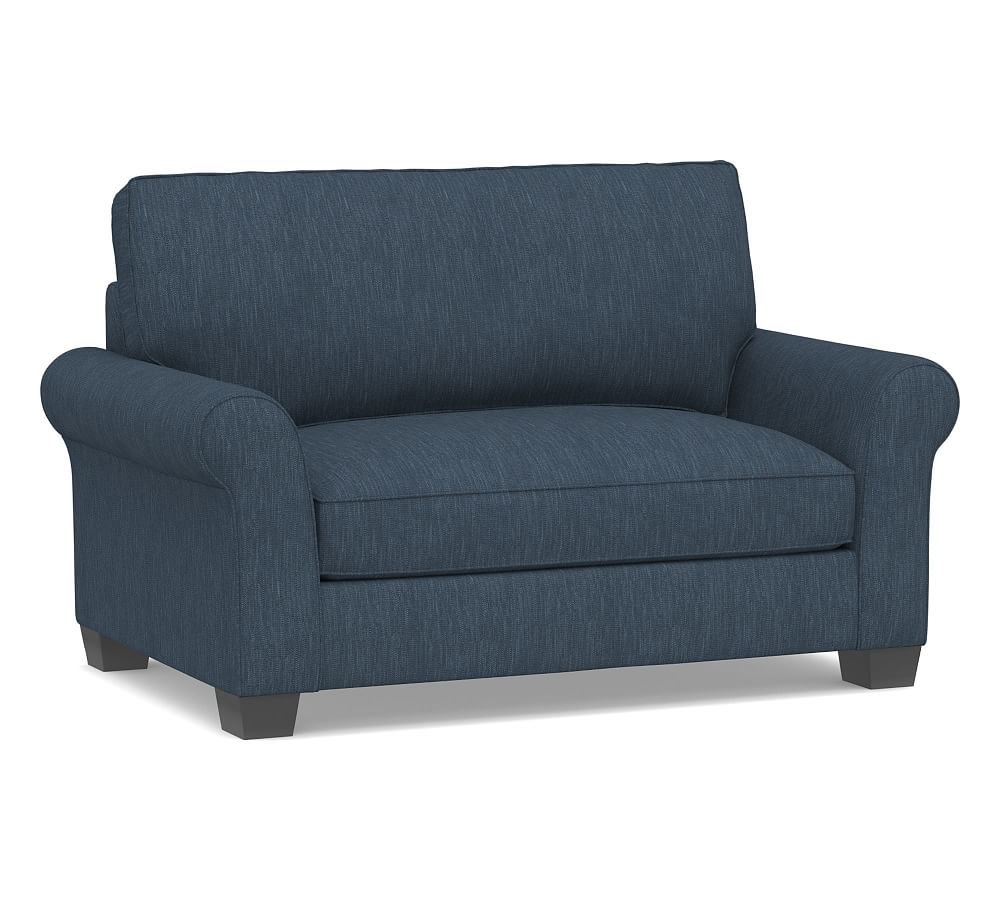 PB Comfort Roll Arm Upholstered Single Sleeper Sofa with Memory Foam Mattress