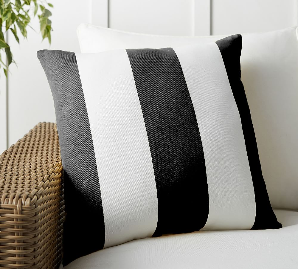 Classic Striped Outdoor Throw Pillow