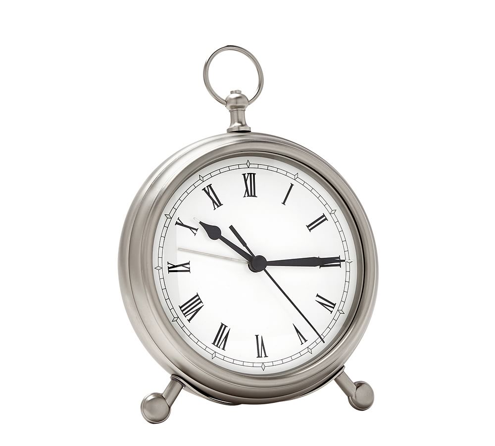 Pocket Watch Clock, Medium, Pewter finish