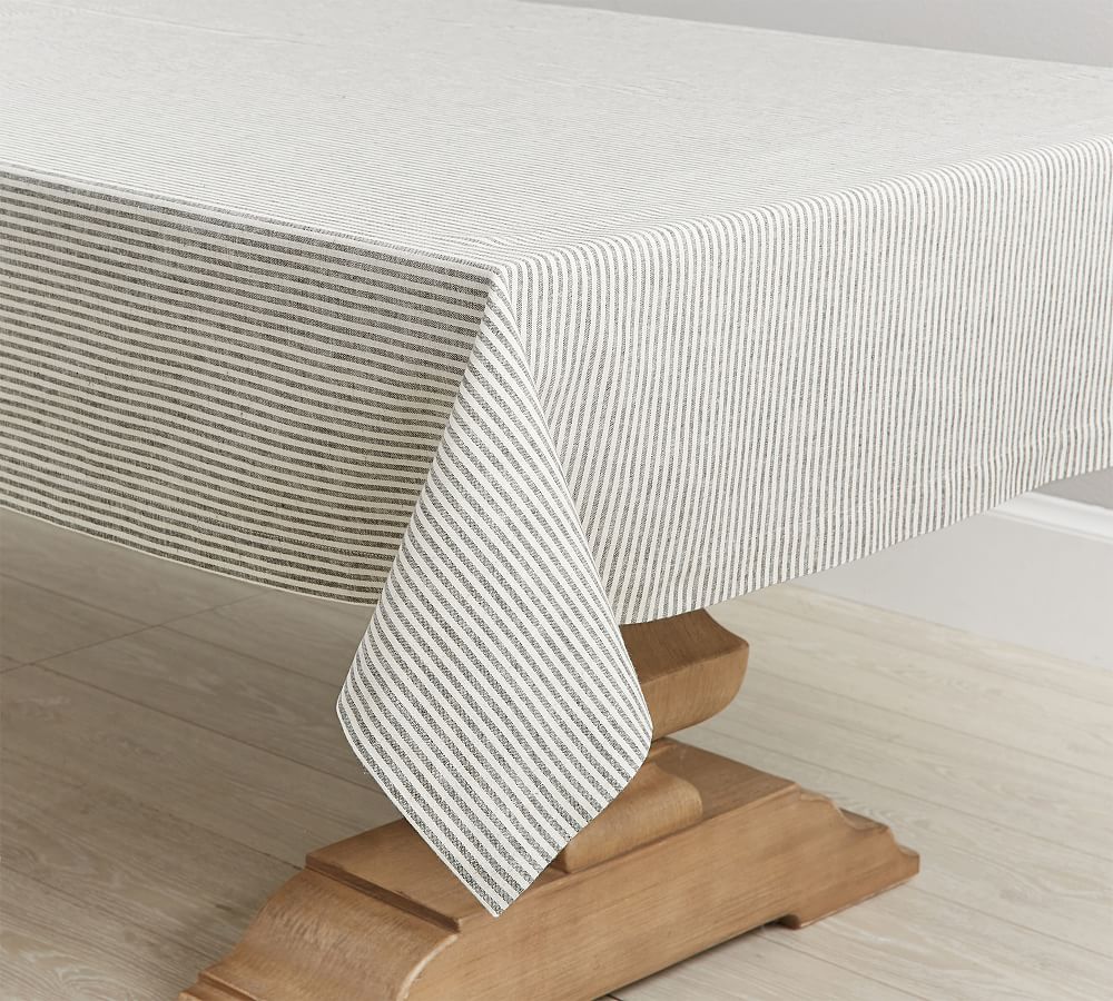 Wheaton Striped Linen/Cotton Tablecloth
