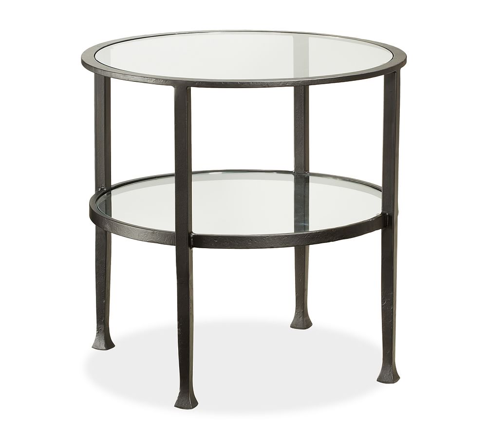 Tanner Round Glass End Table