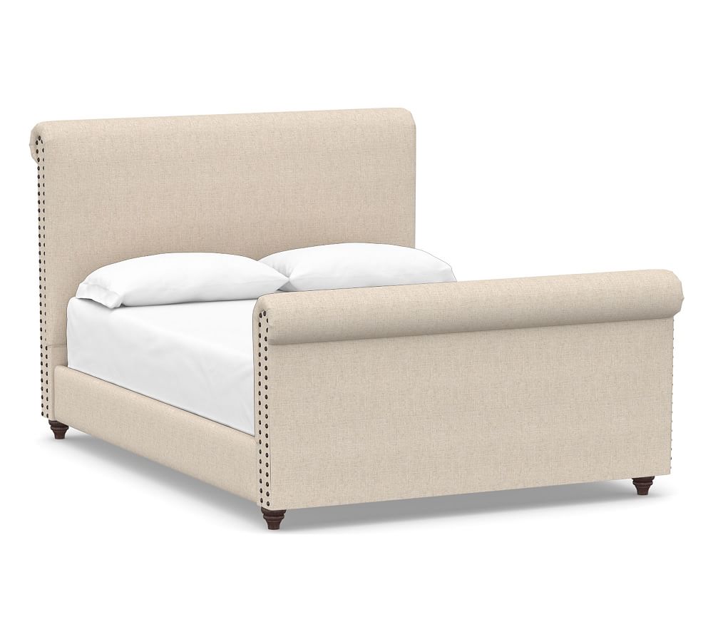 Chesterfield Upholstered Bed with Footboard