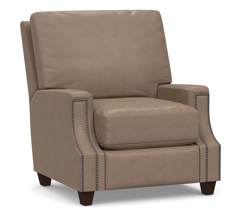 James Square Arm Leather Recliner