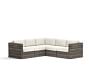 Huntington Wicker 5-Piece Square Arm Outdoor Sectional (99&quot;)