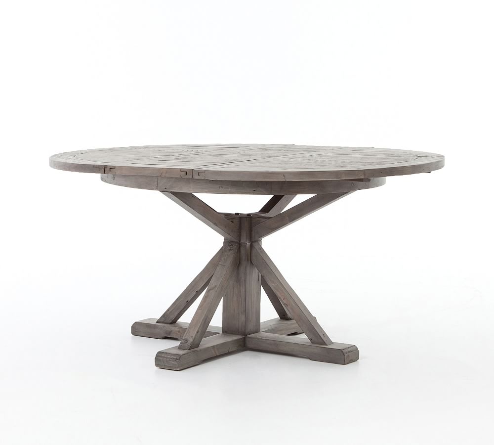 Hart Round Reclaimed Wood Extending Dining Table