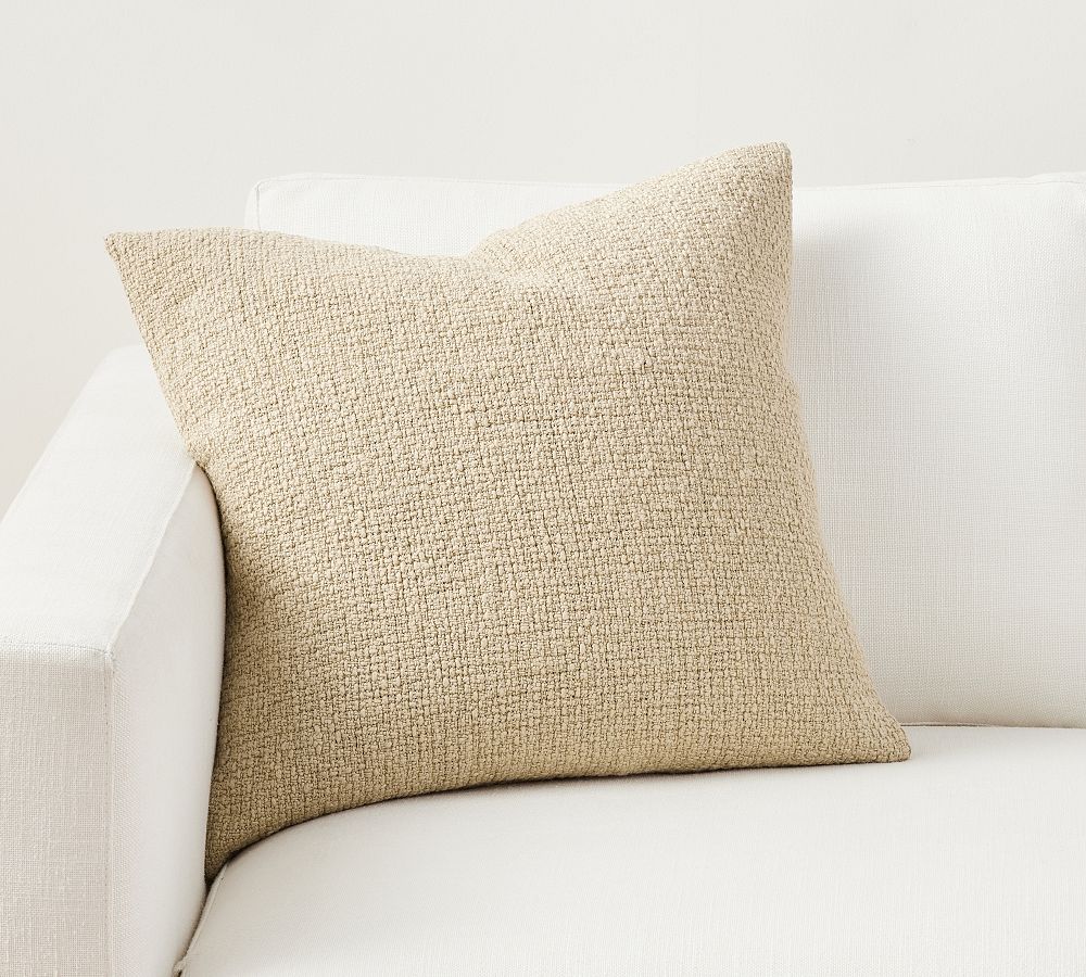 Textured Solid Slub Pillow - Flax