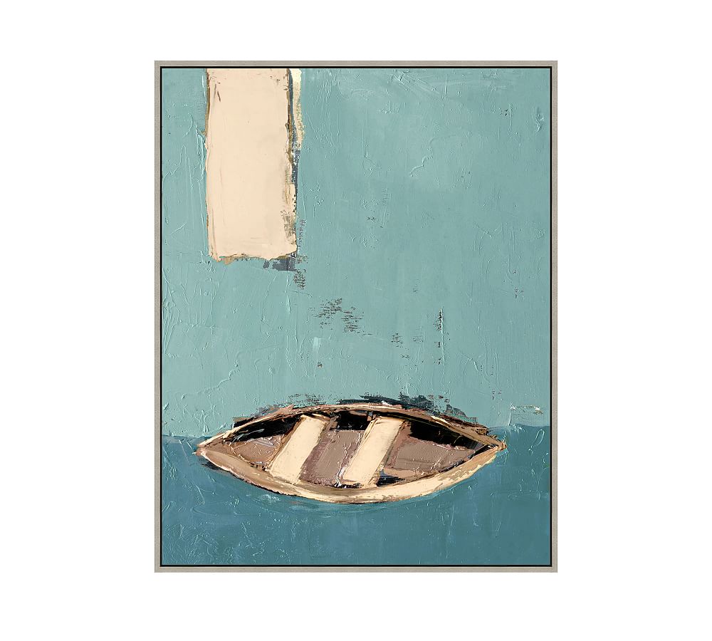 Canoe Abstract Framed Canvas