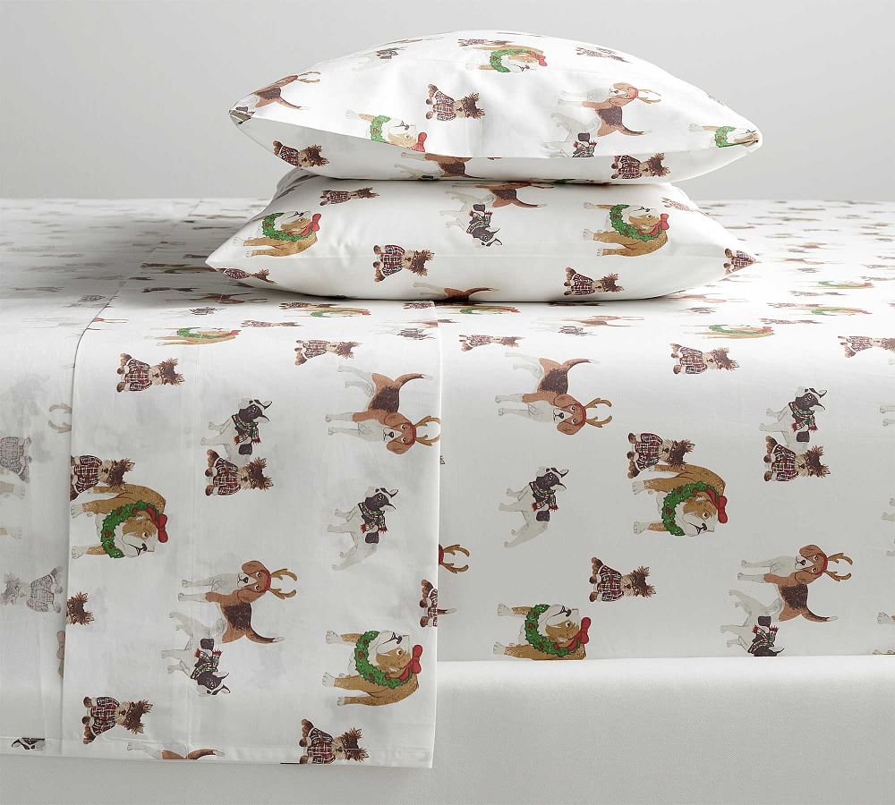 Festive Dog Organic Cotton Sheet Set
