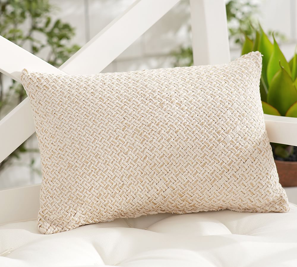 Metallic Woven Pillow