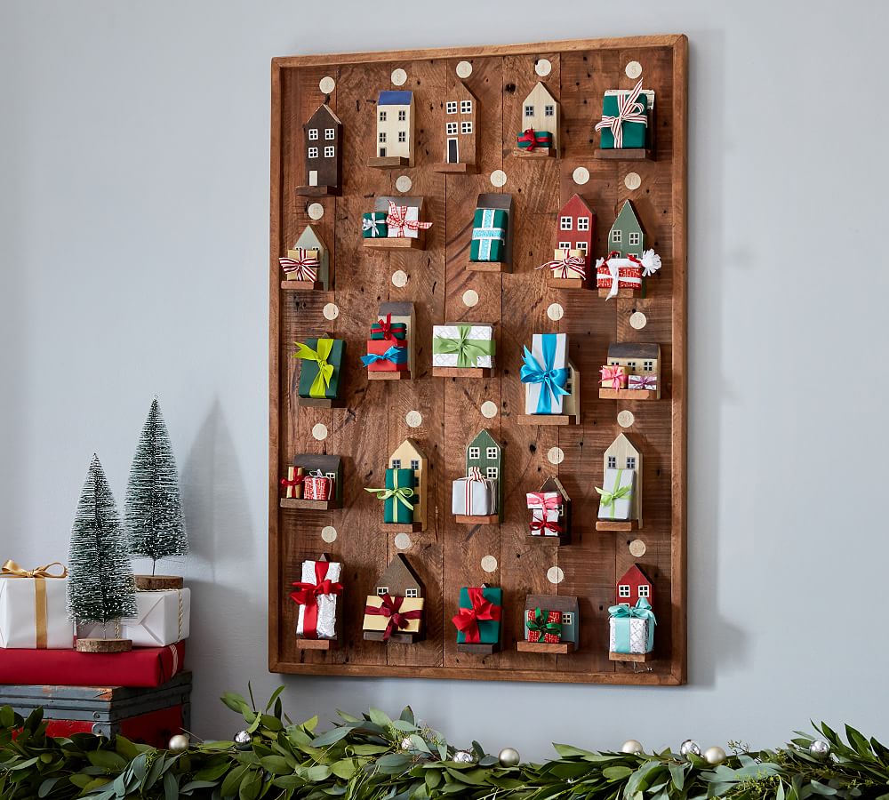 Wooden Houses Wall Advent Calendar