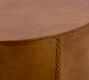 Fleet Round Leather Coffee Table (24&quot;)