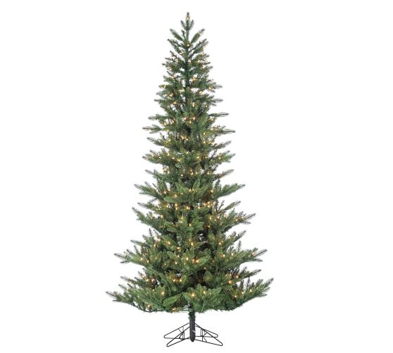 Lit Austrian Pine Faux Christmas Tree - 7.5 Ft. | Pottery Barn