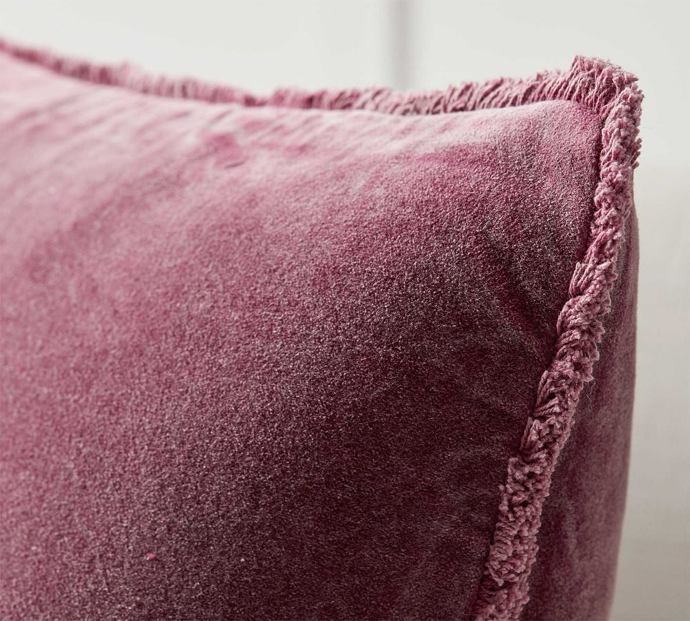 Pottery barn discount fringe velvet pillow