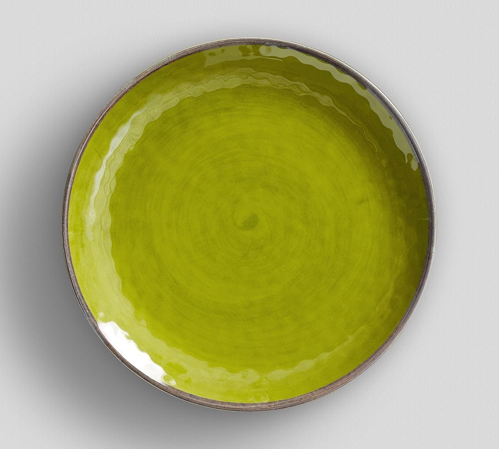 Swirl Melamine Salad Plate - Green