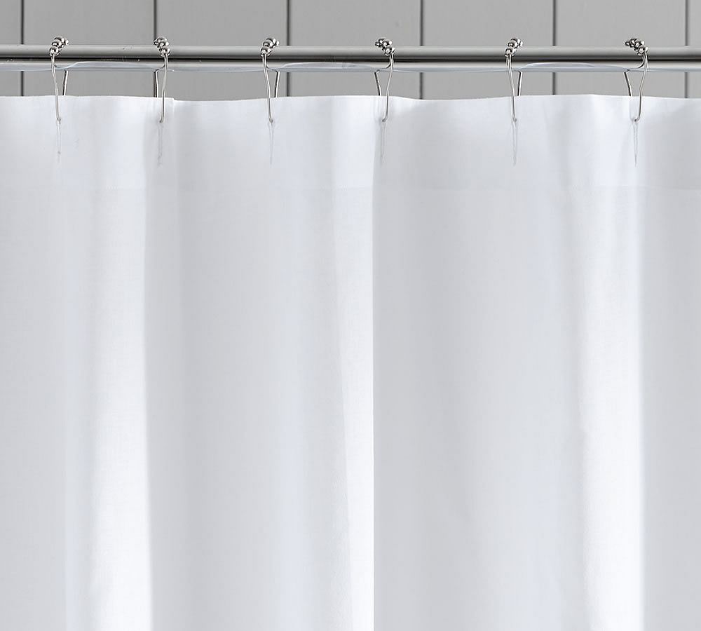 Mini Ruffle Yarn Dyed Shower Curtain