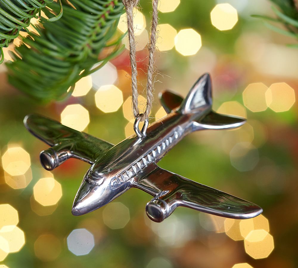 Silver Plane Ornament