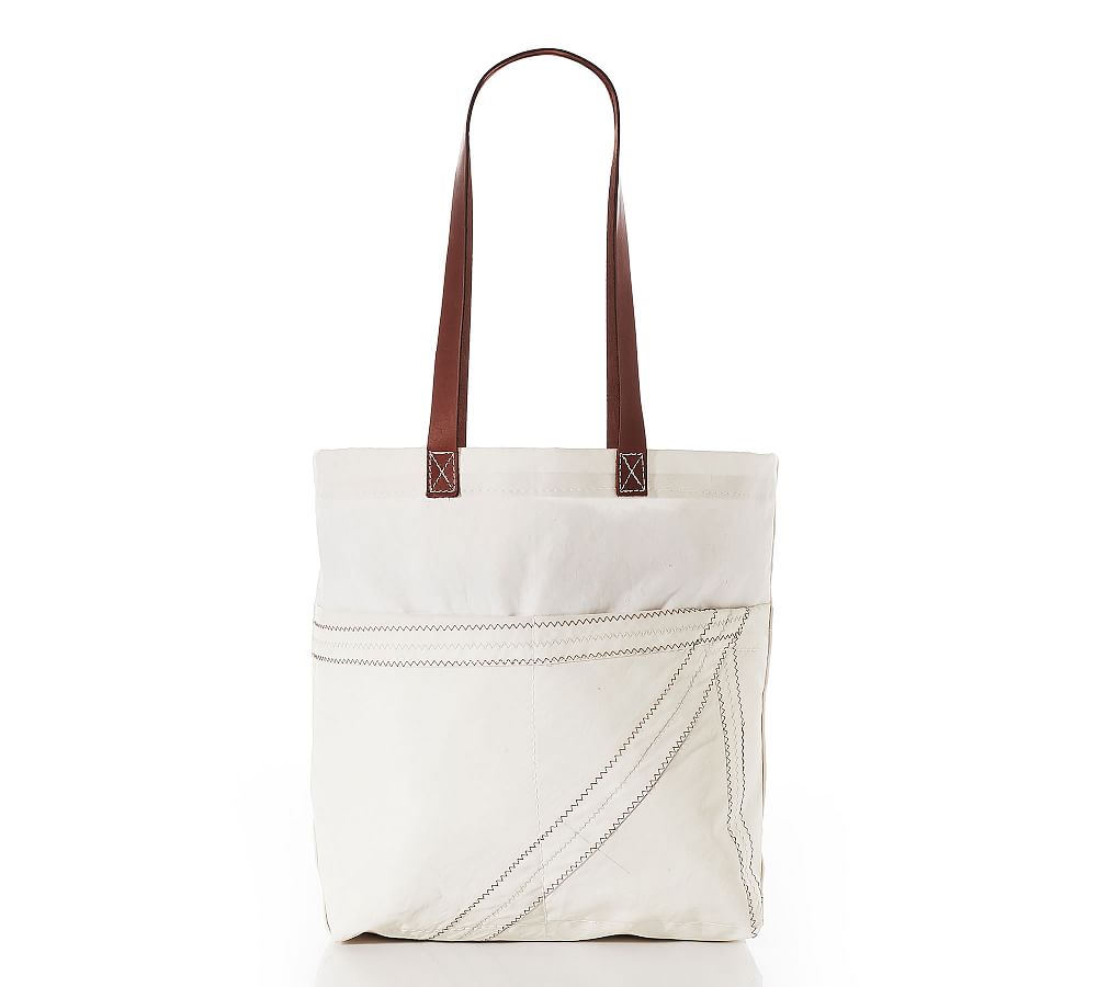 Market Tote Bag with Leather Straps