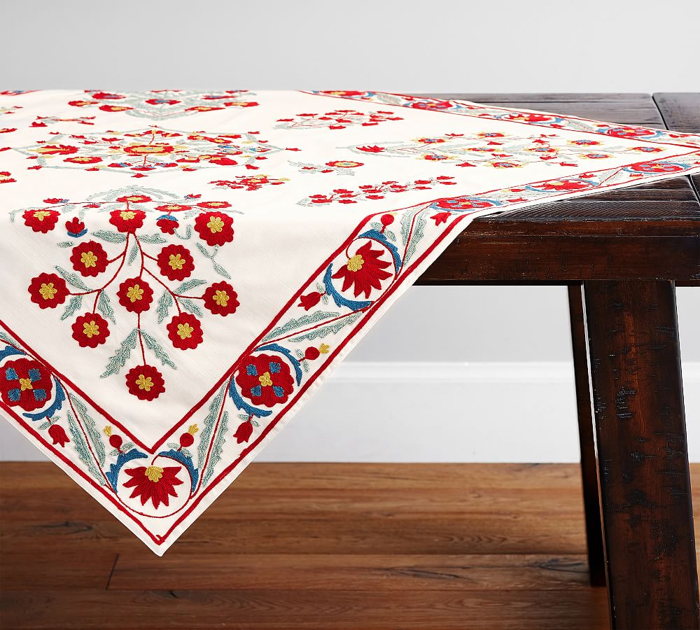 Iva Suzani Embroidered Table Throw