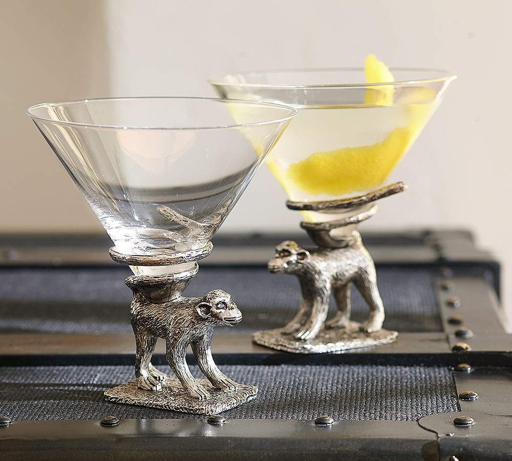 Monkey Martini Glass, Set of 2