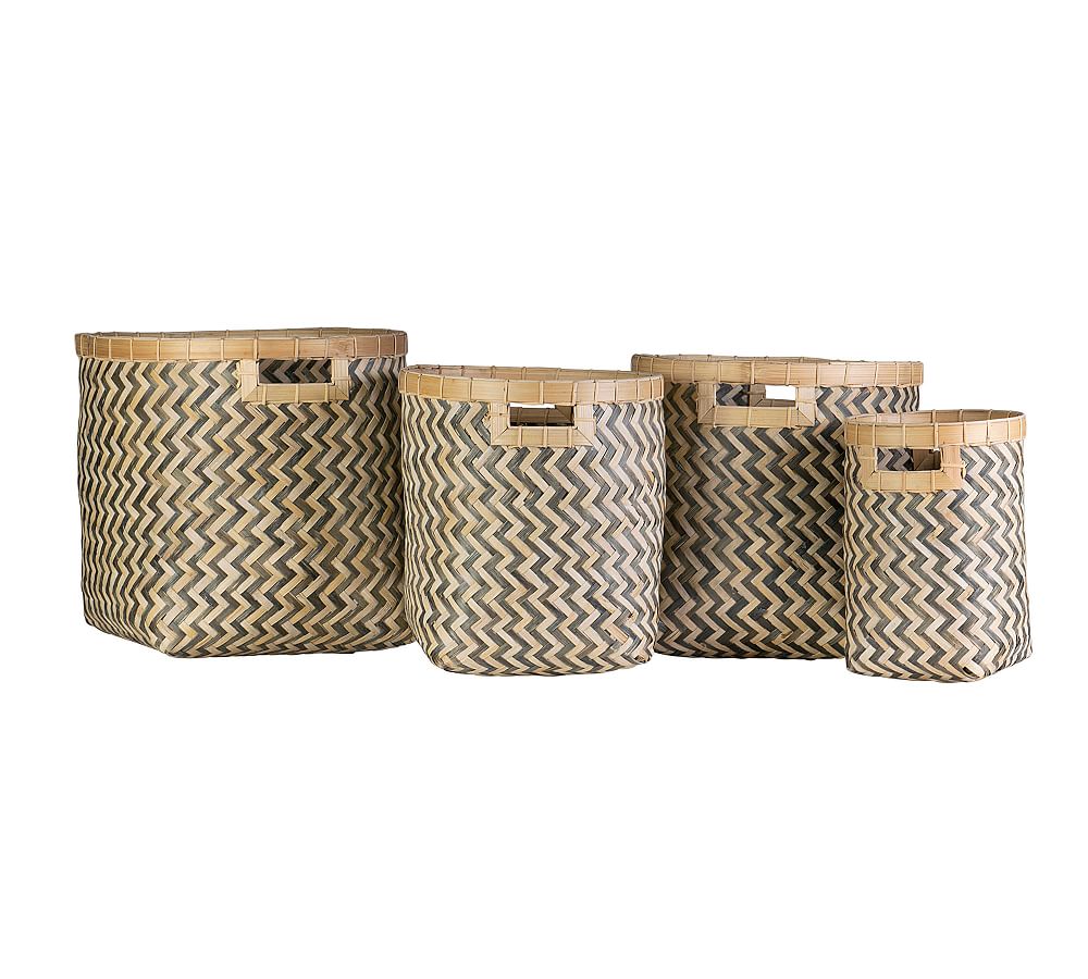 Jacquard Woven Baskets, Set of 4